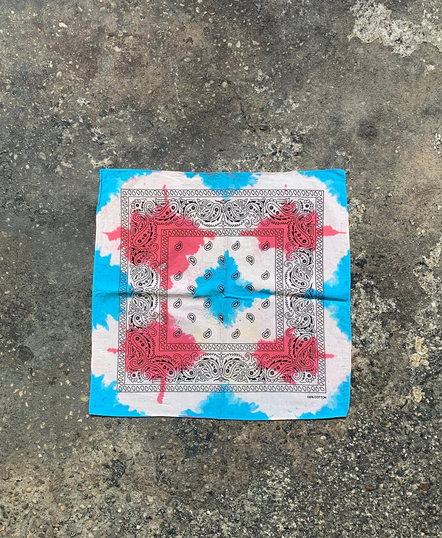 Red, White, Blue Splatter - Tie Dye - Bandana